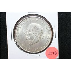 1957 Mexico Cinco Pesos Libertad Foreign Coin; Ley .720 18.055 Grams