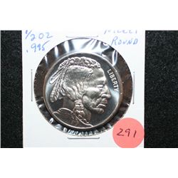 2012 Nickel Round; .995 Nickel 1/2 Oz.