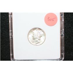 1943 Mercury Dime; MCPCG Graded MS63