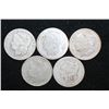 Image 1 : Silver Morgan $1; Various Dates & Conditions; Lot of 5