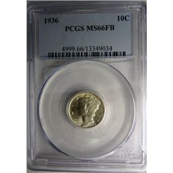 1936 MERCURY DIME PCGS MS66FB CHERRY!