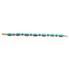 Image 2 : Old Pawn Zuni Turquoise Sterling Silver Link Bracelet - W Quam