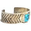 Image 2 : Old Pawn Turquoise Sterling Silver Cuff Bracelet