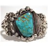 Image 1 : Old Pawn Navajo Spider Web Turquoise Sterling Silver Cuff Bracelet - Henry Sam