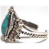 Image 3 : Old Pawn Navajo Spider Web Turquoise Sterling Silver Cuff Bracelet - Henry Sam