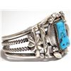 Image 2 : Old Pawn Navajo Sleeping Beauty Turquoise Sterling Silver Cuff Bracelet - Henry Sam