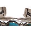 Image 4 : Old Pawn Navajo Spider Web Kingman Turquoise Sterling Silver Cuff Bracelet - Francis