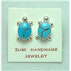 Image 1 : Zuni Turquoise Turtle Earrings