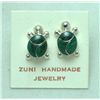 Image 1 : Zuni Malachite Turtle Earrings
