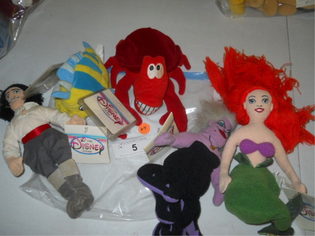 ArielUrsulaEricFlounderSebastian Bean Bag Toys