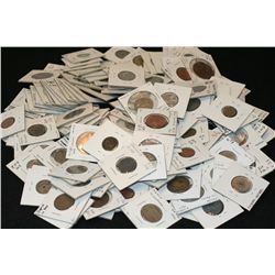 Foreign Coins & Tokens; Various Dates in 2x2 Squares; Lot of 150