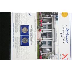 2003 Alabama State Quarter Set W/Postal Stamps Commerating George W. Carver & Early Electric Street 