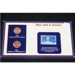 2009 Lincoln-Professional Life and Presidency Penny Set W/Postal Stamp Honoring The Lincoln Memorial