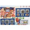 Image 1 : 1990 US Mint Coin Set W/Postal Stamps Commerating Operation Desert Shield Begins Dated 1992; P&ED Mi