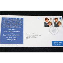 1981 London First Day Issue The Royal Wedding Stamp & Envelope