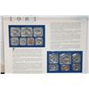 Image 2 : 1981 US Mint Coin Set W/Postal Stamps Commerating American Hostage Release as Ronald Reagan Sworn In