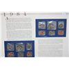 Image 2 : 1984 US Mint Coin Set W/Postal Stamps Commerating Summer Olympic Games Opening Dated 1991; P&D Mints
