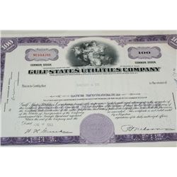 Gulf States Utilities Company Stock Certificate Dated 1953