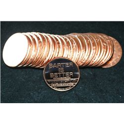 Barber Is Better Go Local Buy Local Copper Round; .999 Fine Copper 1 Oz.