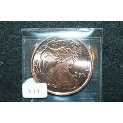 2012 Copper Round; .999 Fine Copper 1 Oz.