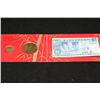 Image 2 : 1991 Year of the Goat Singapore Foreign Coin; Lot of 2 & Singapore $1 Foreign Bank Note