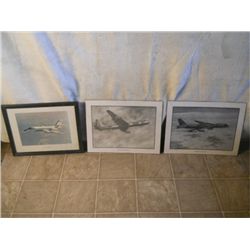 3 WOOD PORTRAITS OUT OF MATHER AIRFIELD