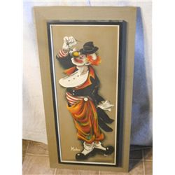 DOUBLE FRAMED PAINTING OF KOKO THE CLOWN