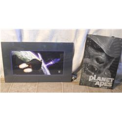 TITAN AE, DOUBLE MATTED PRINT & PLANET OF THE APES