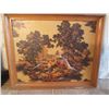 Image 1 : WOOD FRAMED 3D PHEASANTS WITH BABIES