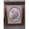 Image 1 : BEAUTIFUL GOLD TRIMMED WOOD FRAMED  ROSE PRINT