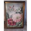 Image 1 : WOOD FRAMED PINK CARNATIONS WATERCOLOR