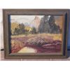 Image 1 : SIGNED OIL ON CANVAS MOUNTAIN SCENE