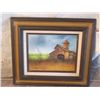 Image 1 : CANVAS IN WOOD FRAMED OIL ON CANVAS BUCKBOARD IN