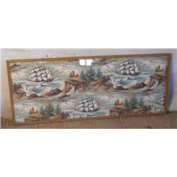 WOOD FRAMED HIGH TIDE SHIPS & LIGHTHOUSES ON
