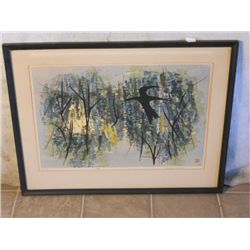 FRAMED & MATTED ORIENTAL ARTIST PRINT 1961 14/50