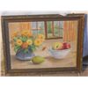 Image 1 : WOOD FRAMED OIL ON CANVAS KITCHEN COUNTER