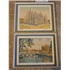 Image 1 : 2 WOOD FRAMED DOUBLE MATTED PAINTING PRINTS W/