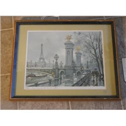 FRAMED & MATTED PARIS - PONT ALEXANDRE III PRINT