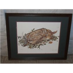 WOOD FRAMED DOUBLE MATTED SIGNED & NUMBERED