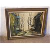 Image 1 : WOOD & CANVAS FRAMED HEAVY OIL PAINTING OF SMALL