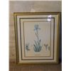 Image 1 : GOLD WOOD FRAMED DOUBLE MATTED IRIS PAINTING PRINT