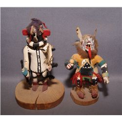TWO NAVAJO KACHINAS