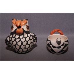 TWO ACOMA  POTTERY ITEMS