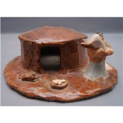 NAVAJO POTTERY SCENE