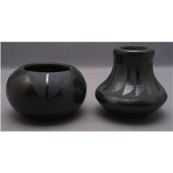 TWO SANTA CLARA POTS