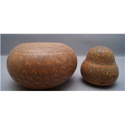 TWO PERU GOURDS