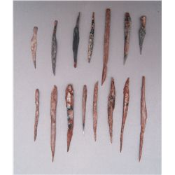 COLLECTION OF OBSIDIAN awl DRILLS