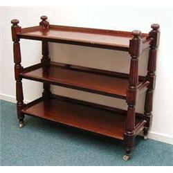 William IV mahogany three tier buffet, each t