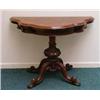 Image 1 : Good quality Victorian walnut card table, the