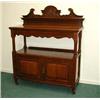 Image 1 : Edwardian walnut two tier buffet, the top tie